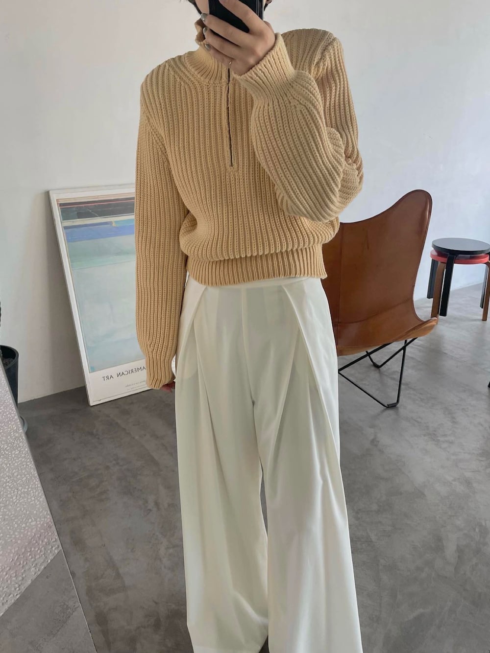 RIM.ARK（リムアーク）の「Padded square knit（ニット/セーター
