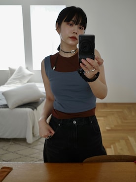 「アイテム（ネックレス）」を使った、yoshinosasakiさん（レディース・165cm・30代）の夏コーディネート
