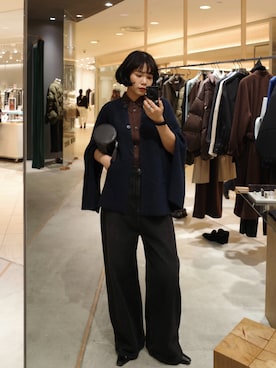 「アイテム（クラッチバッグ）」を使った、yoshinosasakiさん（レディース・165cm）の秋コーディネート