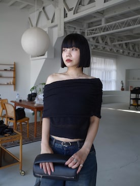 「アイテム（クラッチバッグ）」を使った、yoshinosasakiさん（レディース・165cm・30代）の夏コーディネート