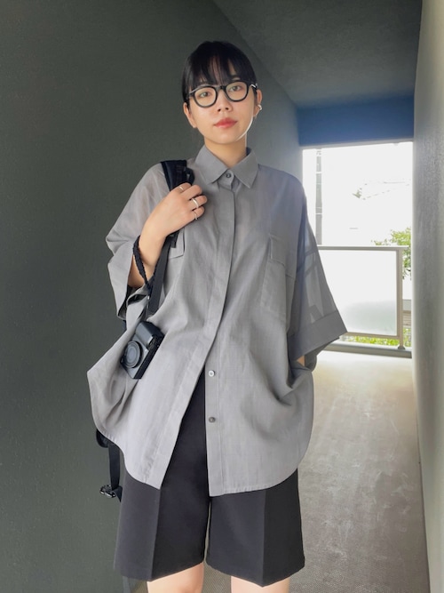 リムアーク　Oversized volume stripe SH Oversized check pattern SH オーバーサイズドチェックパターン