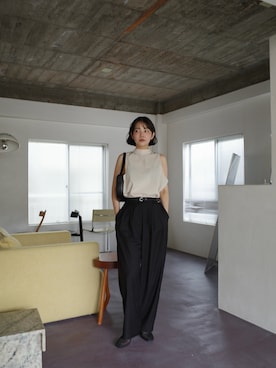 「RIM.ARK（リムアーク）のアイテム」を使った、yoshinosasakiさん（レディース・165cm）の夏コーディネート