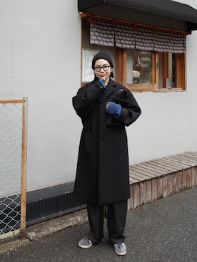 「アイテム（チェスターコート）」を使った、yoshinosasakiさん（レディース・165cm）の秋コーディネート