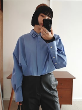 「アイテム（スラックス）」を使った、yoshinosasakiさん（レディース・165cm・30代）の秋コーディネート