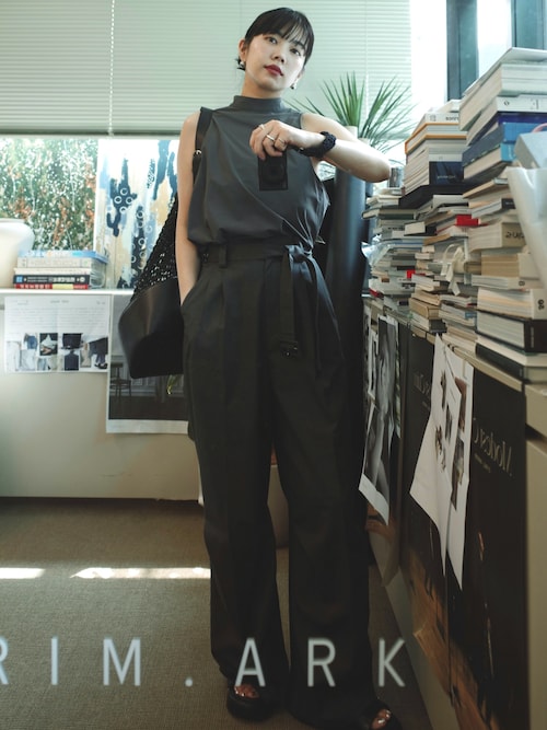 RIM.ARK バックボタンアシメニット 黒 新品未使用 タグ付き RIM.ARK 【8/21 order start new item】 | ショップニュース