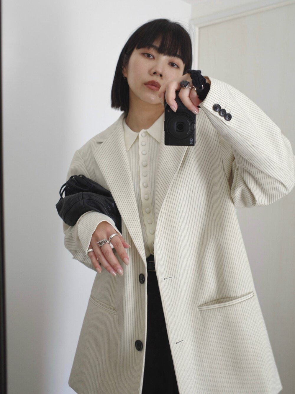 [新品]Minimum knit CD ミニマムニットカーディガン RIM.ARK（リムアーク）の「Minimum knit CD ミニマムニット