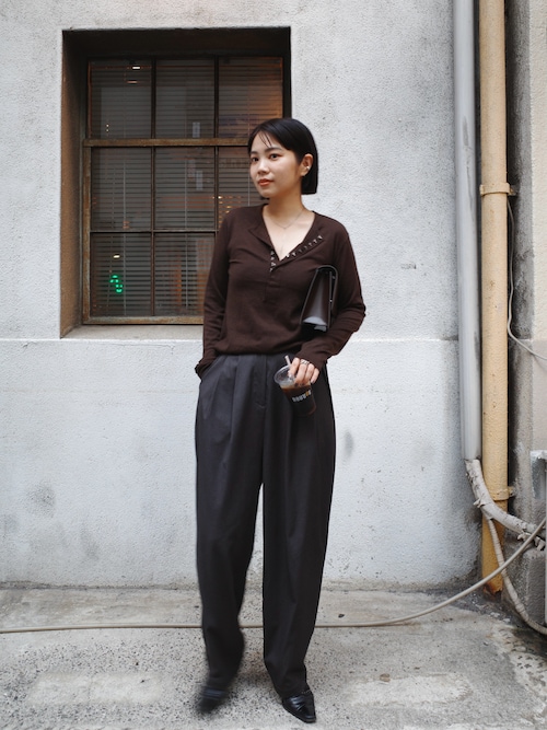RIM.ARK ニット セーター Hook design silk blend knit ホックデザイン