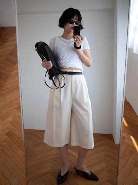 「RIM.ARK（リムアーク）のアイテム」を使った、yoshinosasakiさん（レディース・165cm）の夏コーディネート