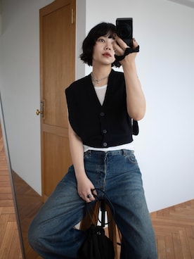 「RIM.ARK（リムアーク）のアイテム」を使った、yoshinosasakiさん（レディース・165cm）の夏コーディネート