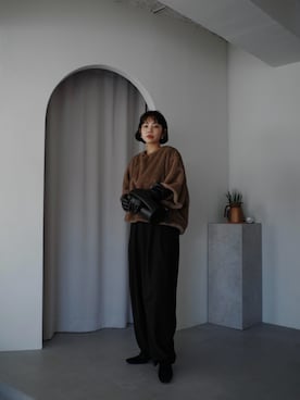 「アイテム（手袋）」を使った、yoshinosasakiさん（レディース・165cm）の秋コーディネート