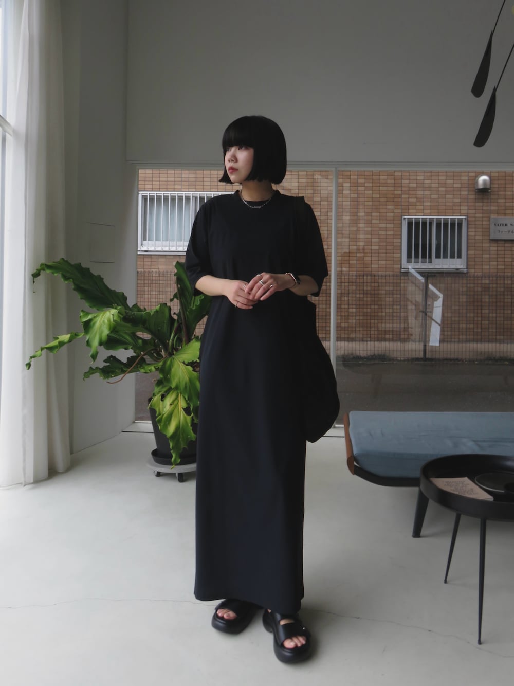 RIM.ARK（リムアーク）の「Cool tricot maxi dress クールトリコマキシ