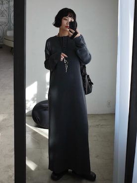 「アイテム（ドレス）」を使った、yoshinosasakiさん（レディース・165cm）の冬コーディネート