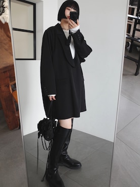 「アイテム（ブーツ）」を使った、yoshinosasakiさん（レディース・165cm・30代）の秋コーディネート