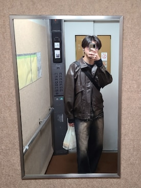 「アイテム（ブルゾン）」を使った、コトさん（メンズ・178cm）の春コーディネート