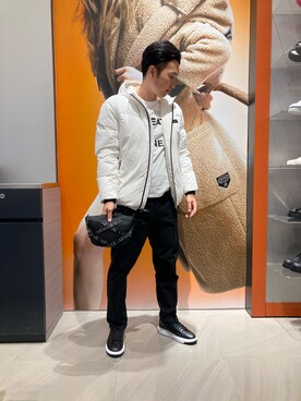 「ARMANI EXCHANGE（アルマーニエクスチェンジ）のアイテム（ダウンジャケット/コート）」を使った、zawa.yさん（メンズ・182cm）の秋コーディネート