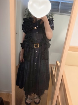 「アイテム（サンダル、グリーン系）」を使った、ほんさん（レディース・155cm）の夏コーディネート