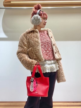 「アイテム（ブルゾン、その他）」を使った、FURFURさん（レディース・154cm）の秋コーディネート