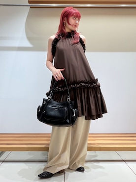 「FURFUR（ファーファー）のアイテム（その他パンツ）」を使った、FURFURさん（レディース・154cm）の冬コーディネート