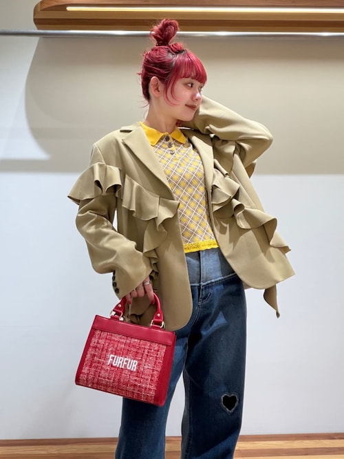 パッチワークデニムパンツ（デニムパンツ）｜FURFUR（ファーファー）の