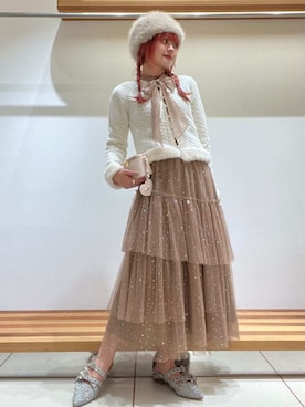 「アイテム（ドレス）」を使った、FURFURさん（レディース・154cm）の秋コーディネート