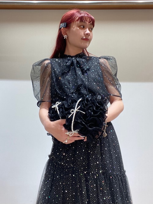 FURFUR ブラック セパレートラメチュールドレス