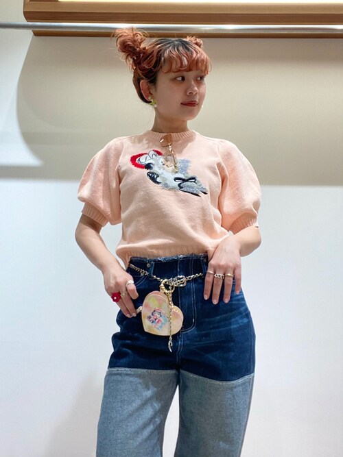 セール】【Lizii Lin】キャットジャガードニットトップス