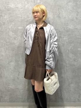 「アイテム（ブルゾン）」を使った、FURFURさん（レディース・152cm）の夏コーディネート