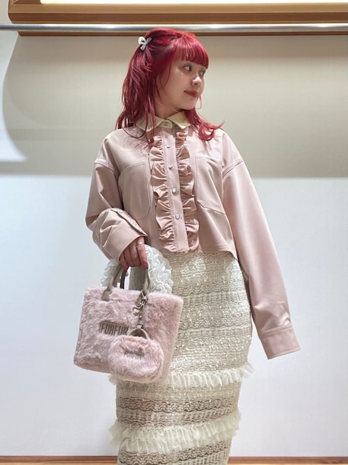 FURFUR フリルシャツ ロゴ刺繍フリルシャツ ロゴ刺繍フリルシャツ（シャツ/ブラウス）｜FURFUR（ファー