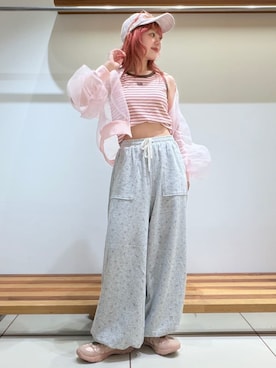「刺繍」｜FURFURさん（レディース・154cm）の春コーディネート