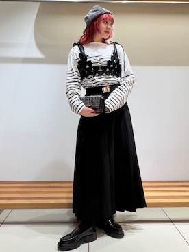 「FURFUR（ファーファー）のアイテム」を使った、FURFURさん（レディース・154cm）の春コーディネート