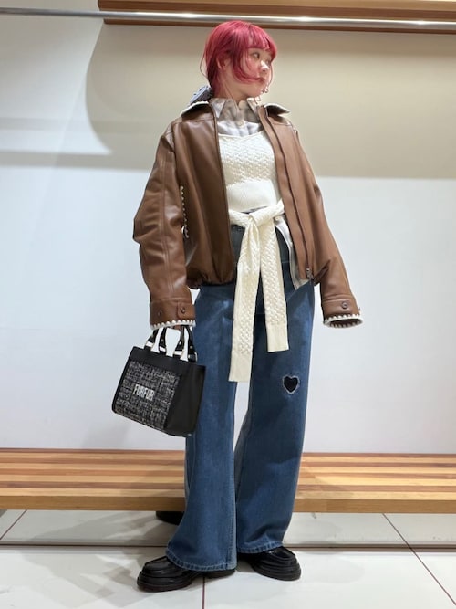 パッチワークデニムパンツ（デニムパンツ）｜FURFUR（ファーファー）の