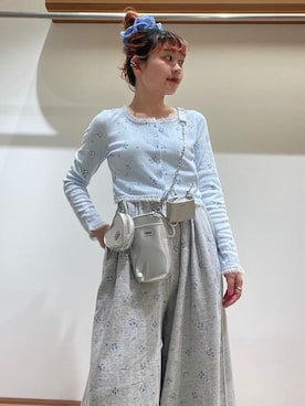 「アイテム（スウェットパンツ）」を使った、FURFURさん（レディース・154cm）の春コーディネート