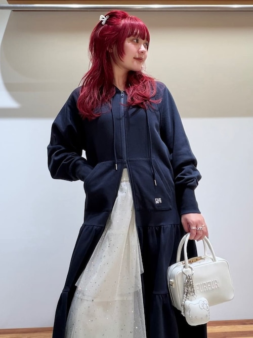 FURFUR（ファーファー） ワンピース フーディーティアードワンピース