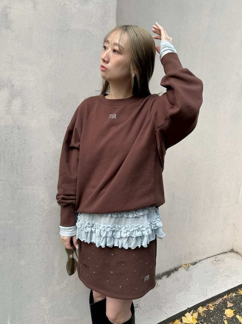 裾フリルジャージートップス（Tシャツ/カットソー）｜FURFUR（ファー