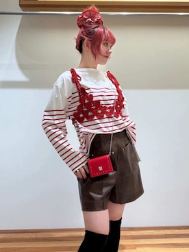 「FURFUR（ファーファー）のアイテム」を使った、FURFURさん（レディース・154cm）の春コーディネート