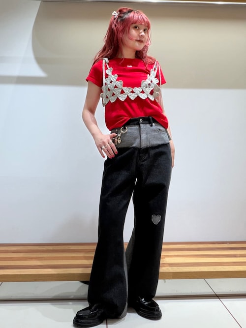 パッチワークデニムパンツ（デニムパンツ）｜FURFUR（ファーファー）の