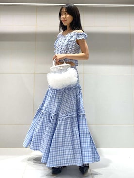 「イエベ」｜「アイテム（パンプス）」を使った、FURFURさん（レディース・157cm）の夏コーディネート