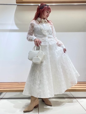 「アイテム（キーケース/キーアクセサリー）」を使った、FURFURさん（レディース・154cm）の冬コーディネート