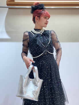 「アイテム（ドレス）」を使った、FURFURさん（レディース・154cm）の秋コーディネート