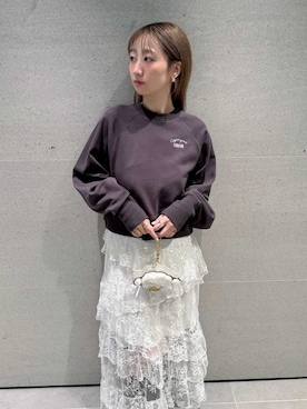 「アイテム（スウェット）」を使った、FURFURさん（レディース・157cm）の夏コーディネート