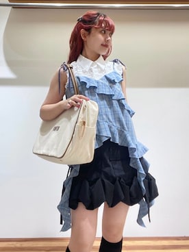 「低身長」｜「アイテム（その他シューズ）」を使った、FURFURさん（レディース・154cm）の夏コーディネート