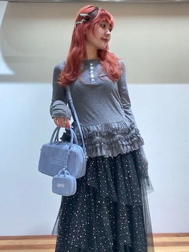 「アイテム（キーケース/キーアクセサリー）」を使った、FURFURさん（レディース・154cm）の冬コーディネート