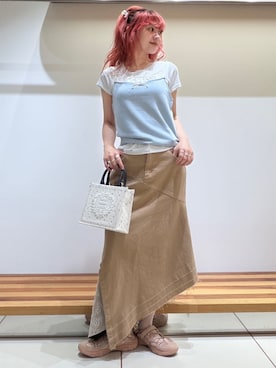 「シューズ」｜FURFURさん（レディース・154cm）の夏コーディネート