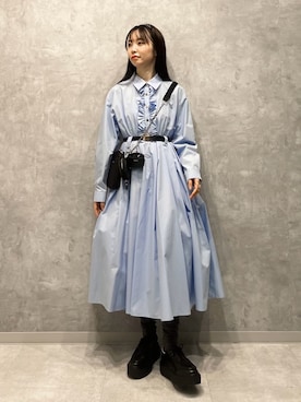 「アイテム（カチューシャ）」を使った、FURFURさん（レディース・162cm）の秋コーディネート
