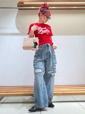 「FURFUR（ファーファー）のアイテム」を使った、FURFURさん（レディース・154cm）の春コーディネート