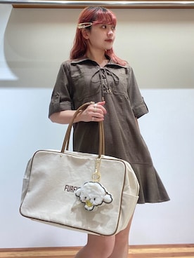 「アイテム（ヘアピン）」を使った、FURFURさん（レディース・154cm）の夏コーディネート