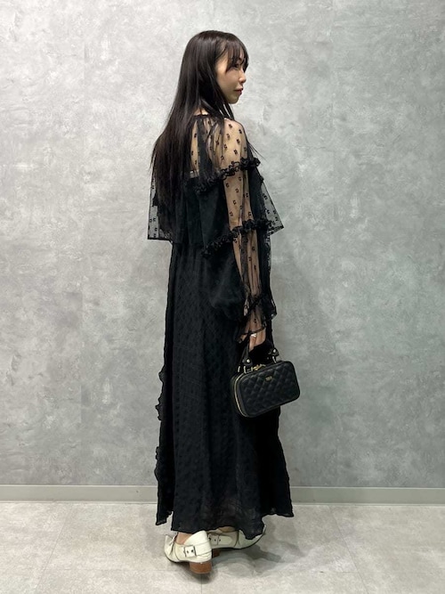 FURFUR ドロストキャミワンピース ファーファー FURFUR ドロストキャミワンピース （BLK