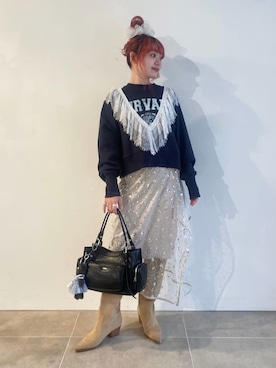 FURFURさん（レディース・154cm）の冬コーディネート