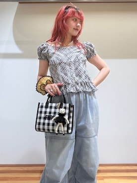 「刺繍」｜FURFURさん（レディース・154cm）の春コーディネート