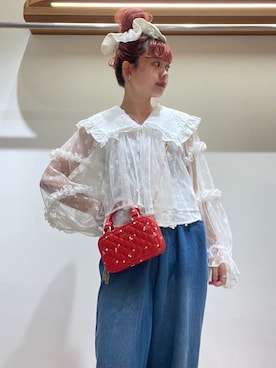 「刺繍」｜FURFURさん（レディース・154cm）の夏コーディネート